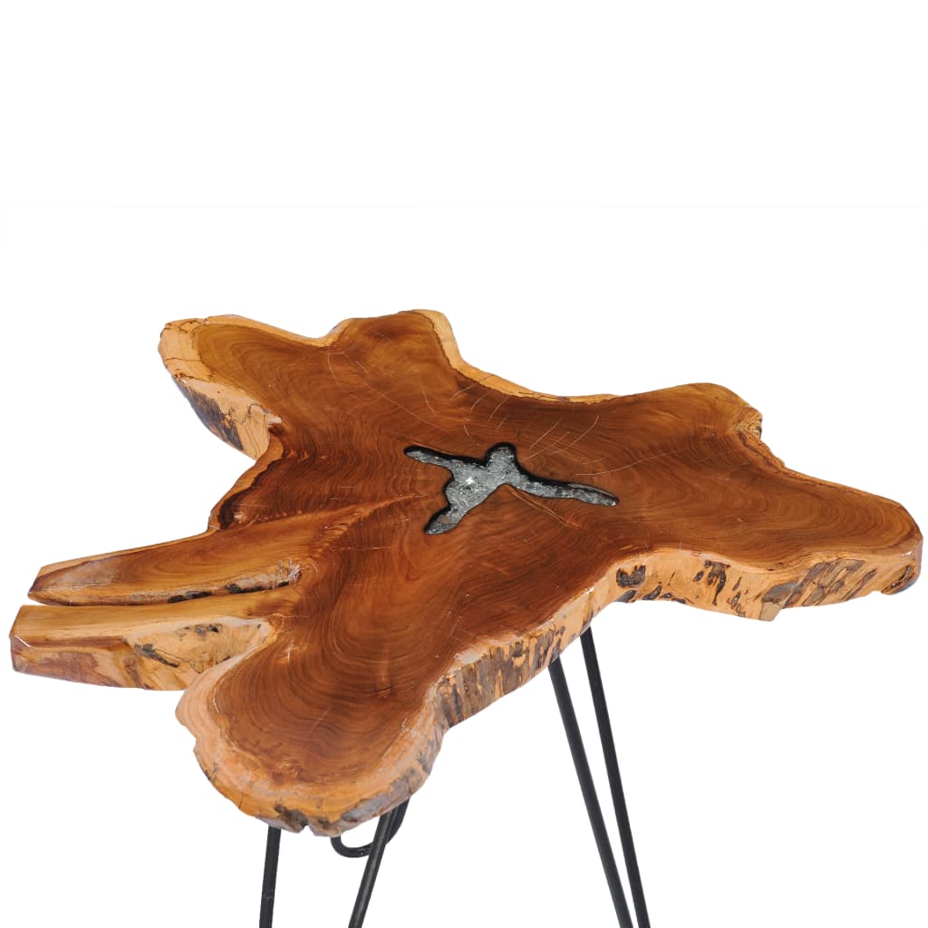 Salongbord 70x45 cm heltre teak og polyresin