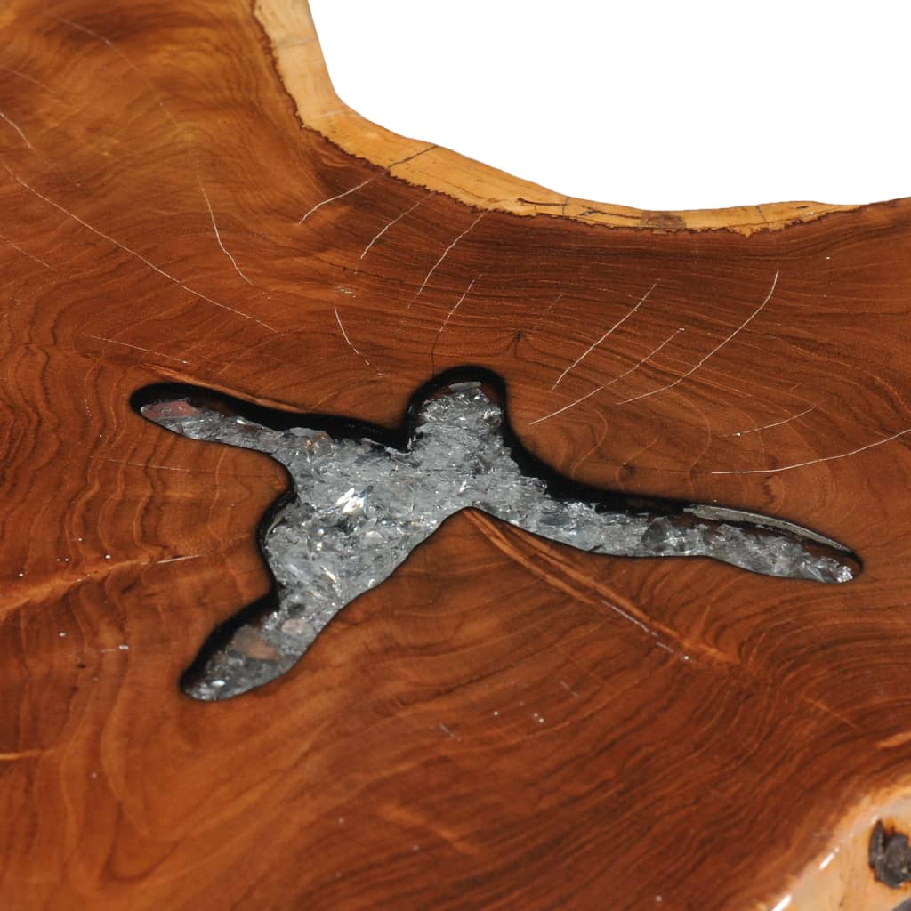 Salongbord 70x45 cm heltre teak og polyresin