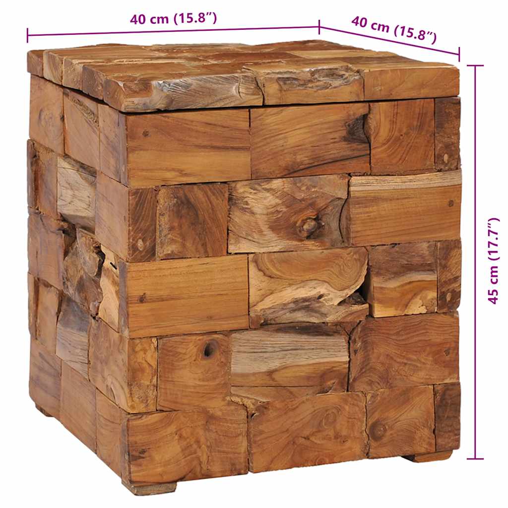 Oppbevaringskrakk heltre teak