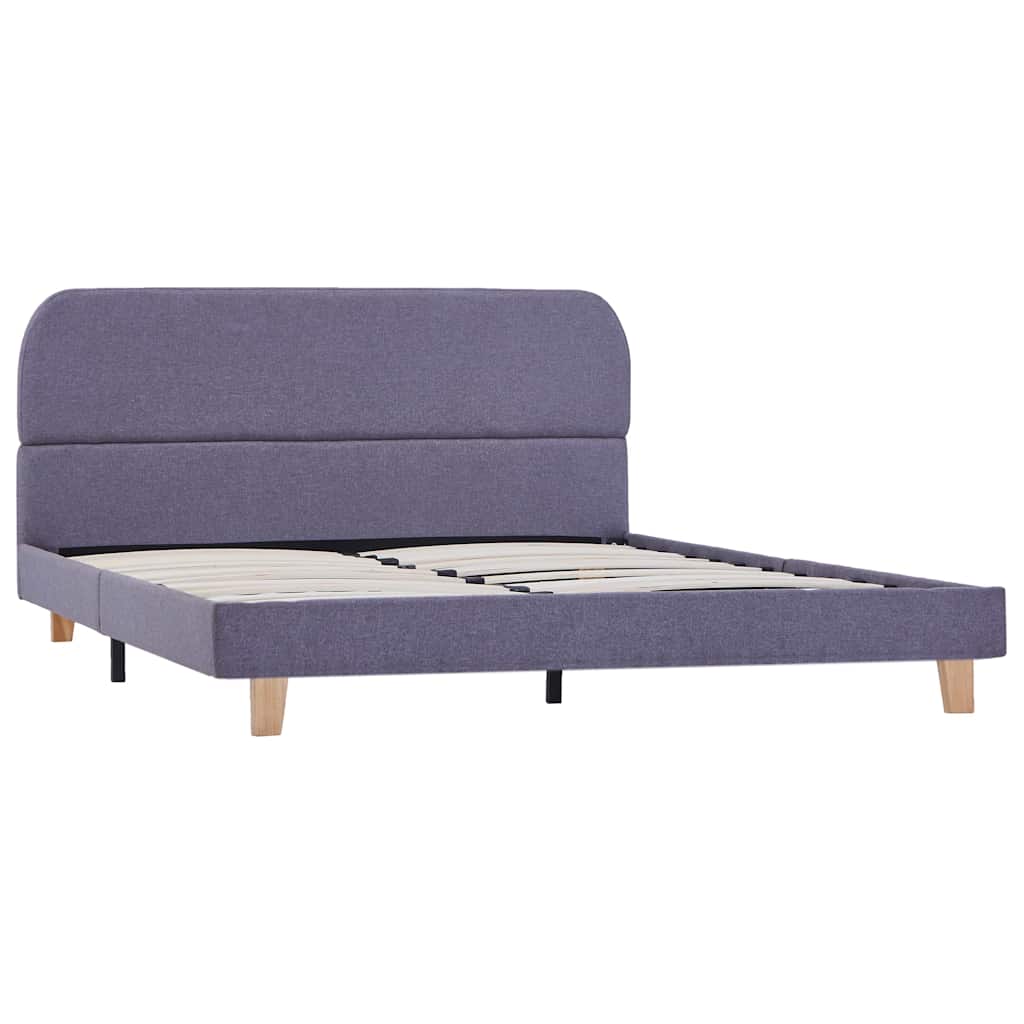 Sengeramme uten Madrass Lysegrå Stoff 135x190 cm