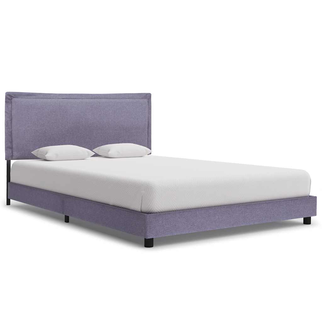 Sengeramme uten Madrass Lysegrå Stoff 135x190 cm