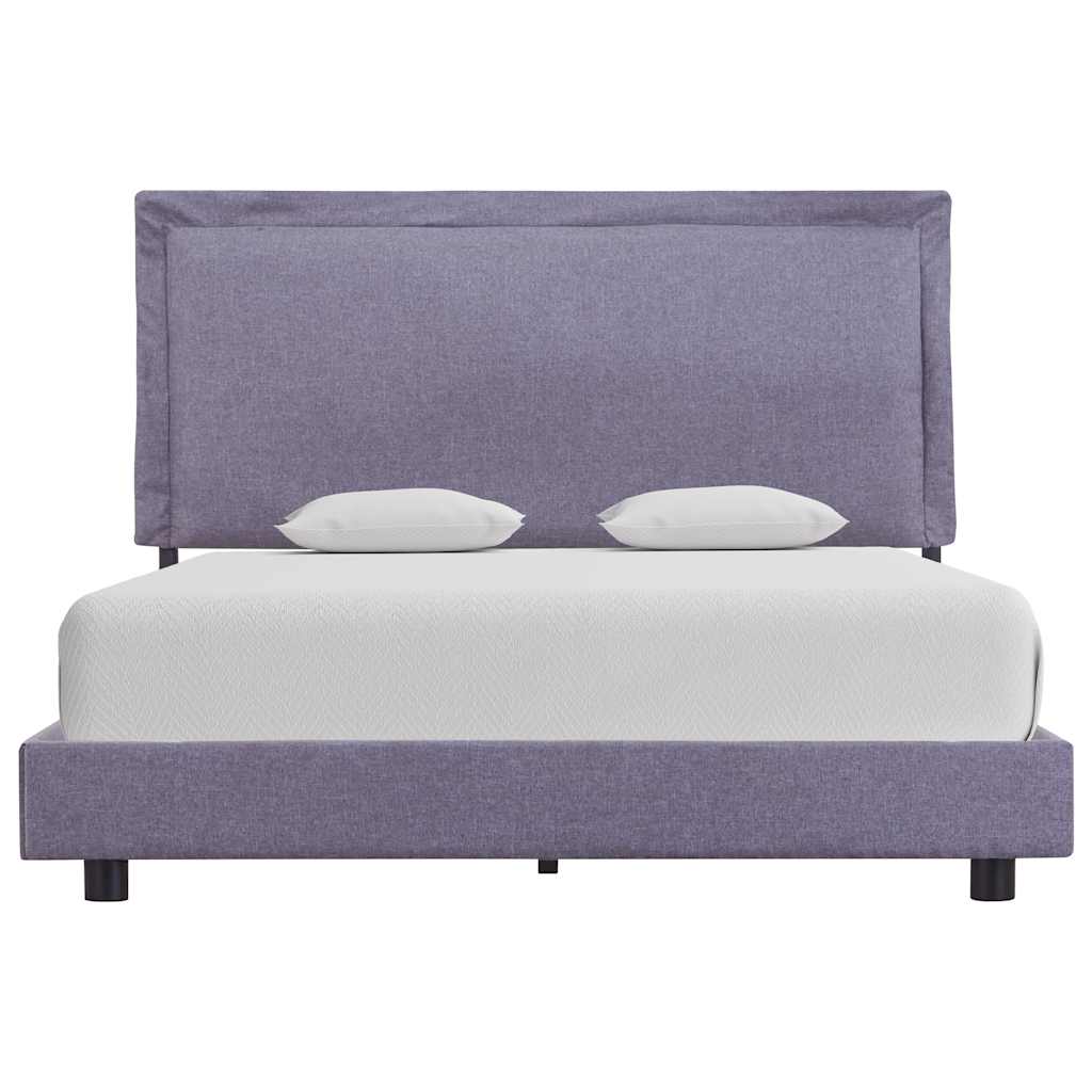 Sengeramme uten Madrass Lysegrå Stoff 135x190 cm
