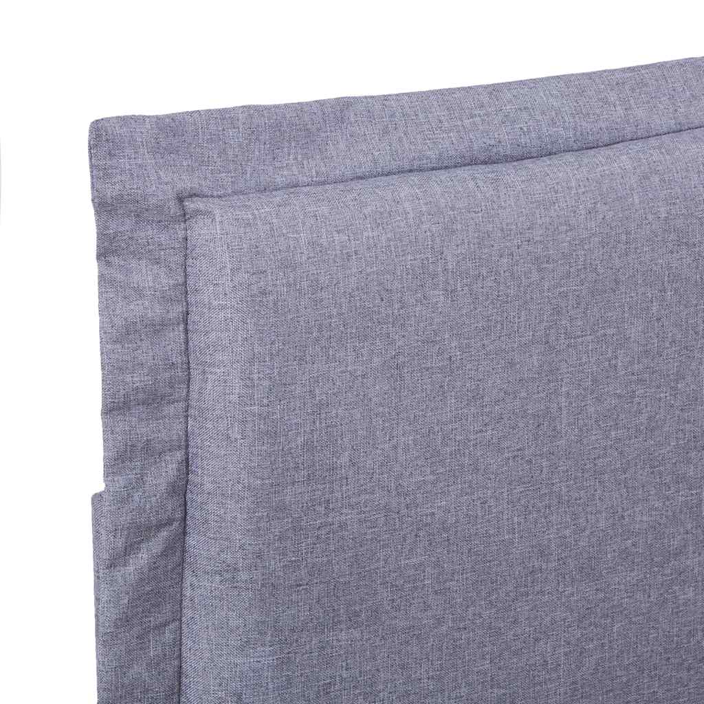 Sengeramme uten Madrass Lysegrå Stoff 135x190 cm