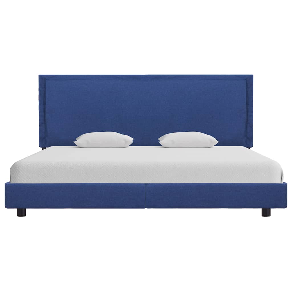 Sengeramme uten Madrass Blå Stoff 150x200 cm vidaXL