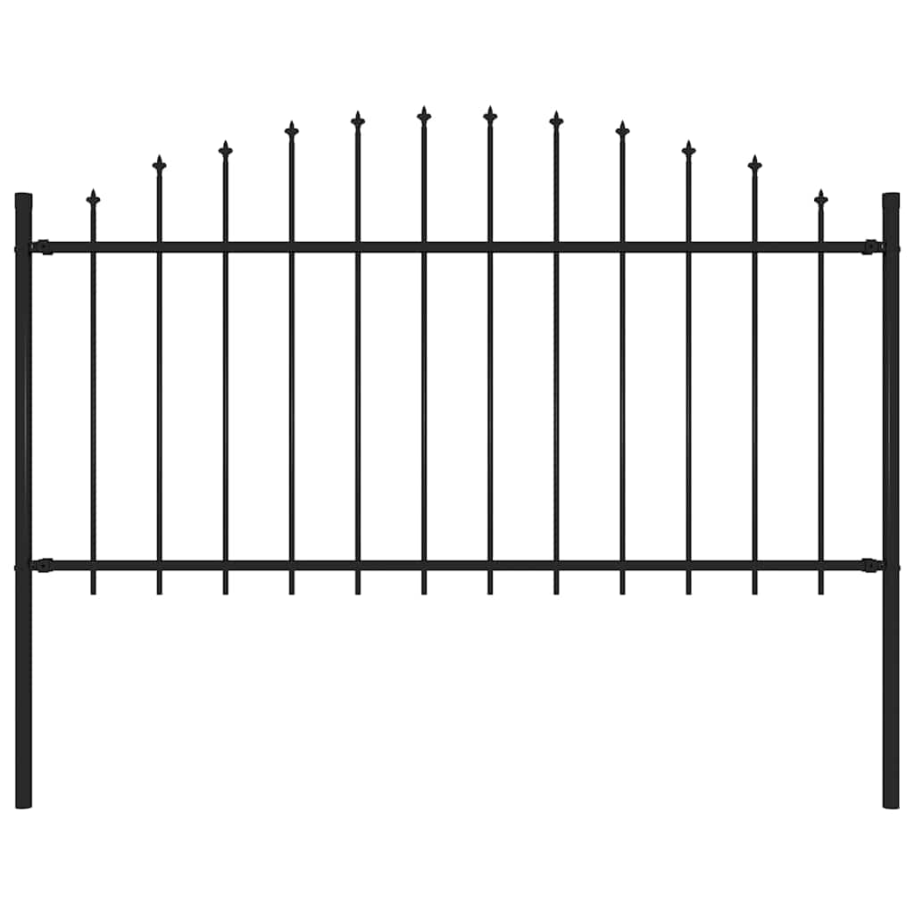 Hagegjerde Woerden med spydtopp stål 170x150 cm svart