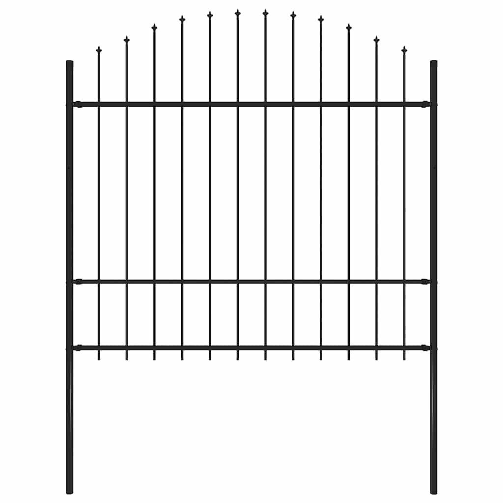 Hagegjerde Woerden med spydtopp stål 170x175 cm svart