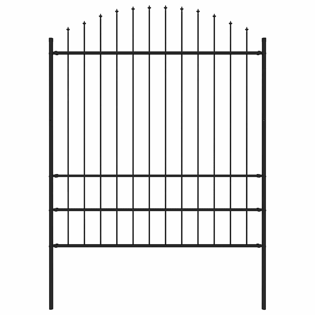 Hagegjerde Woerden med spydtopp stål 170x200 cm svart