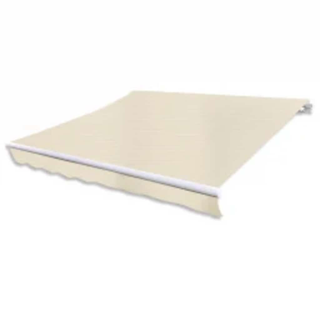 Foldbar markise motorisert 600 cm kremhvit