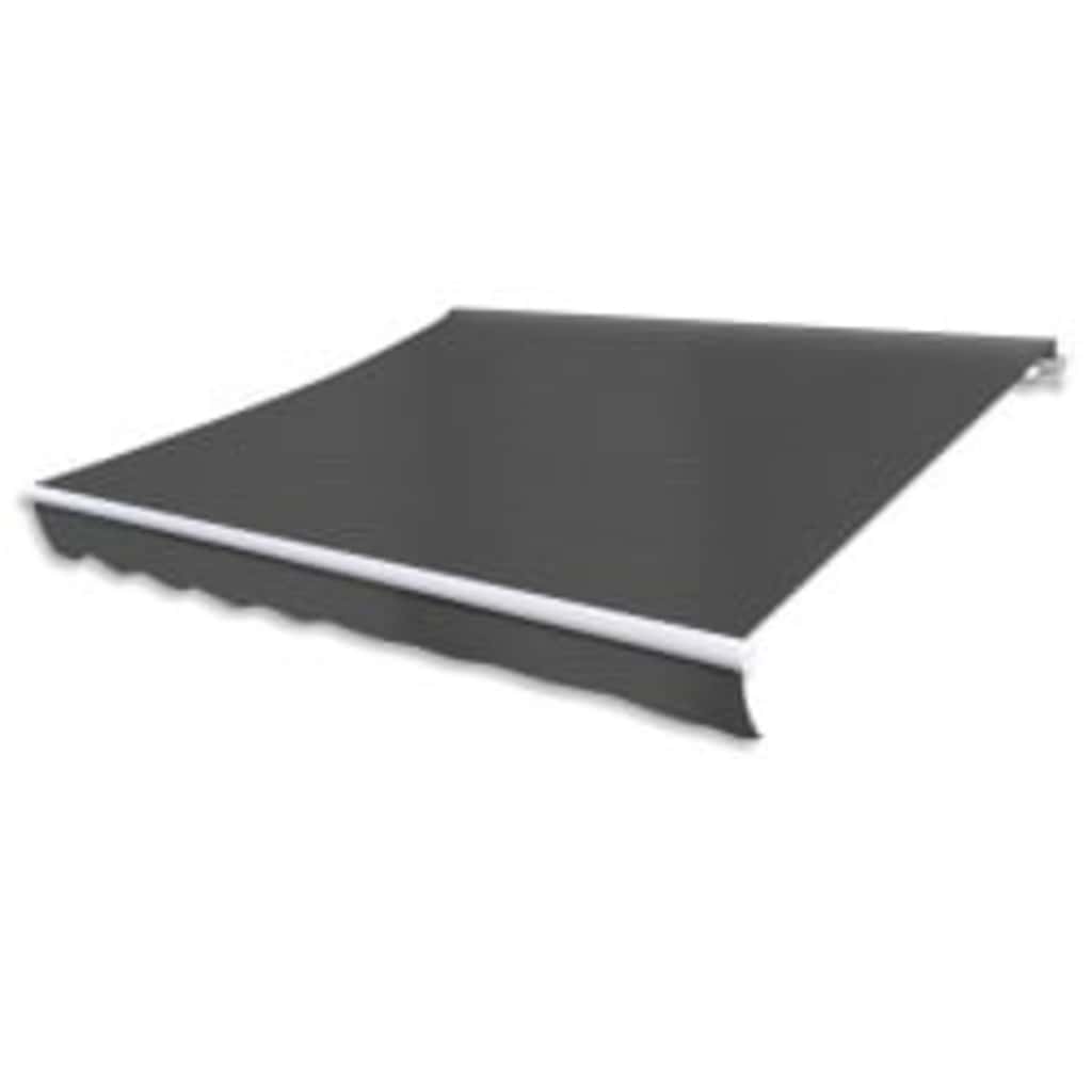 Foldbar markise motorisert 600 cm antrasitt