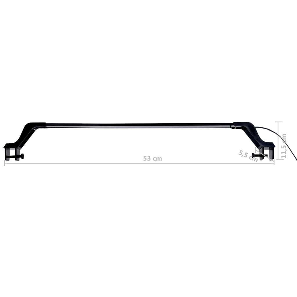 Akvarium LED-lys med klemmer 55-70 cm blå og hvit