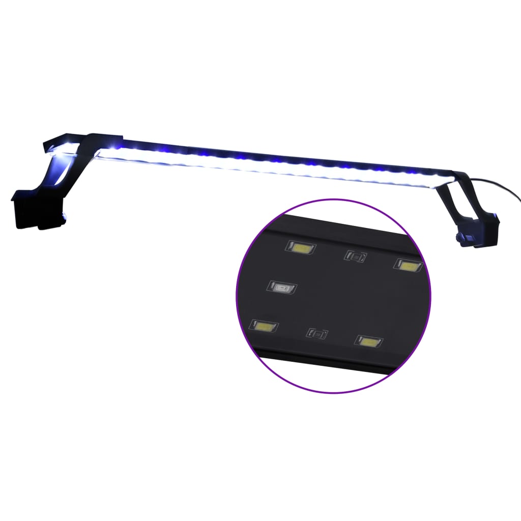 Akvarium LED-lys med klemmer 75-90 cm blå og hvit