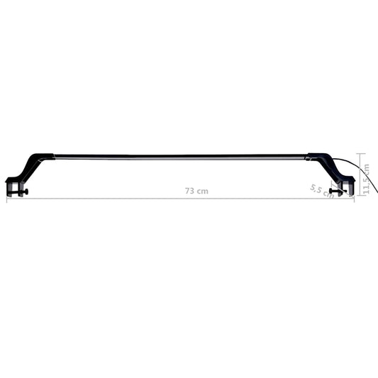 Akvarium LED-lys med klemmer 75-90 cm blå og hvit