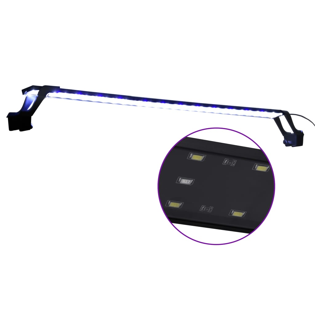 Akvarium LED-lys med klemmer 90-105 cm blå og hvit