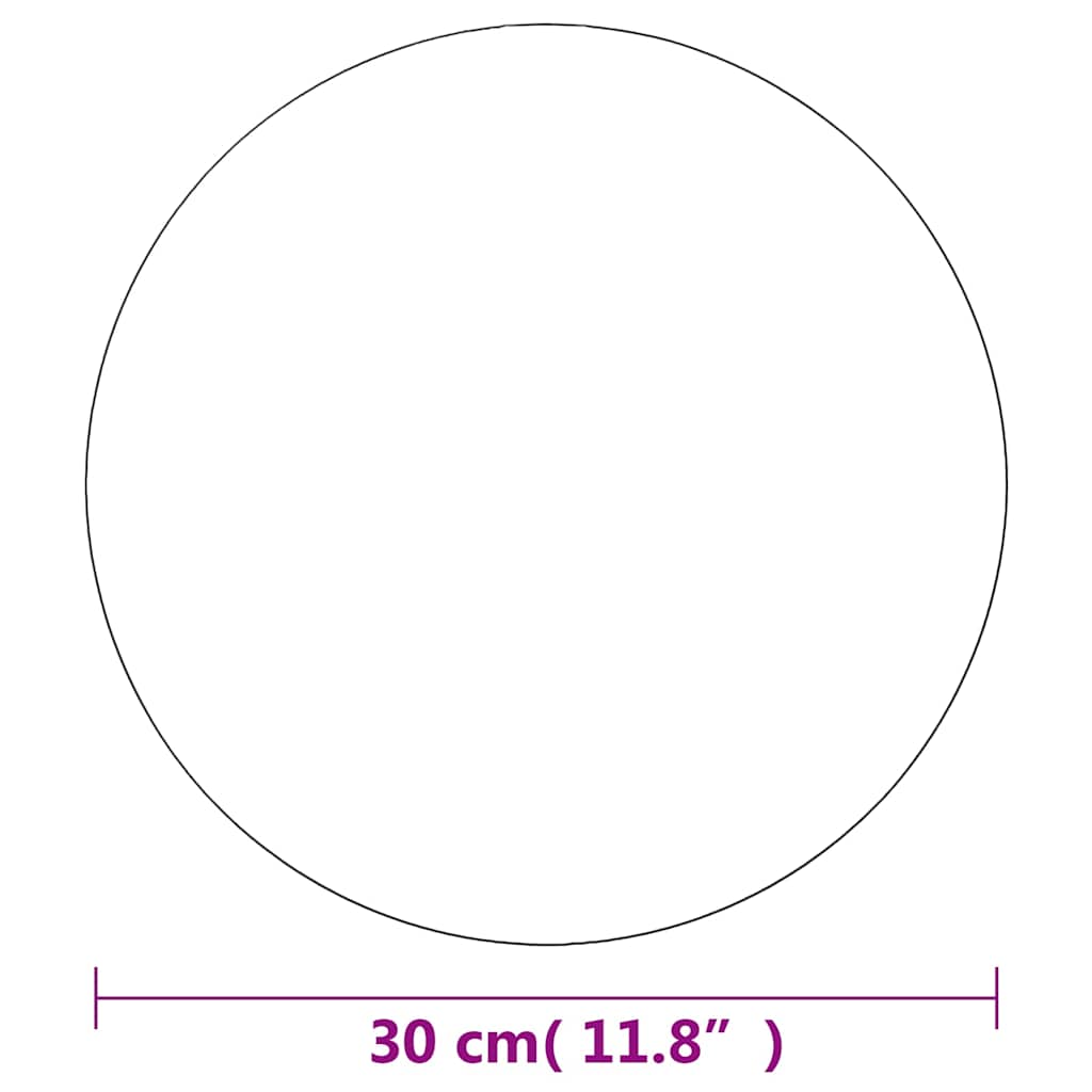 Rammeløst speil rundt 30 cm glass