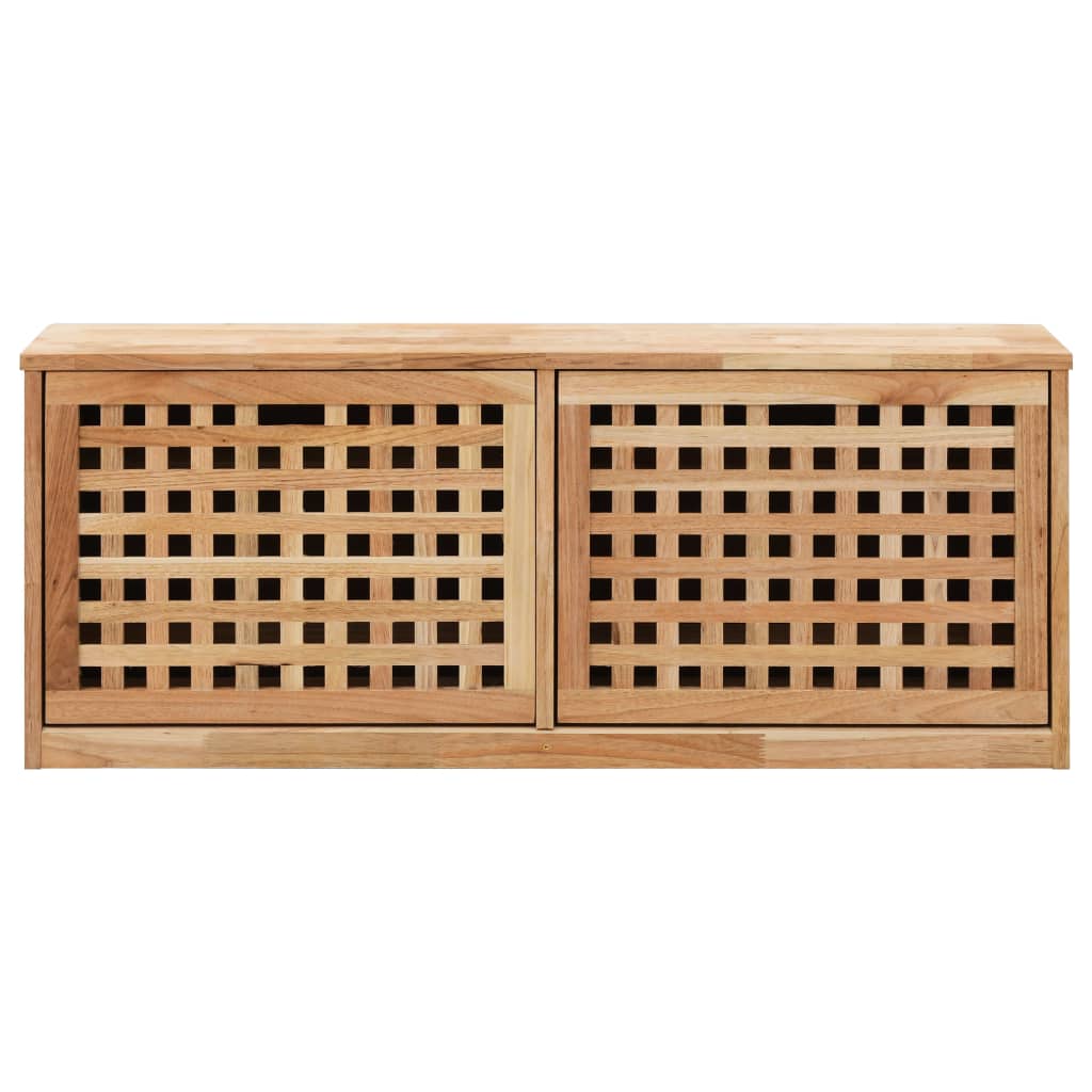 Skobenk 94x20x38 cm heltre valnøtt