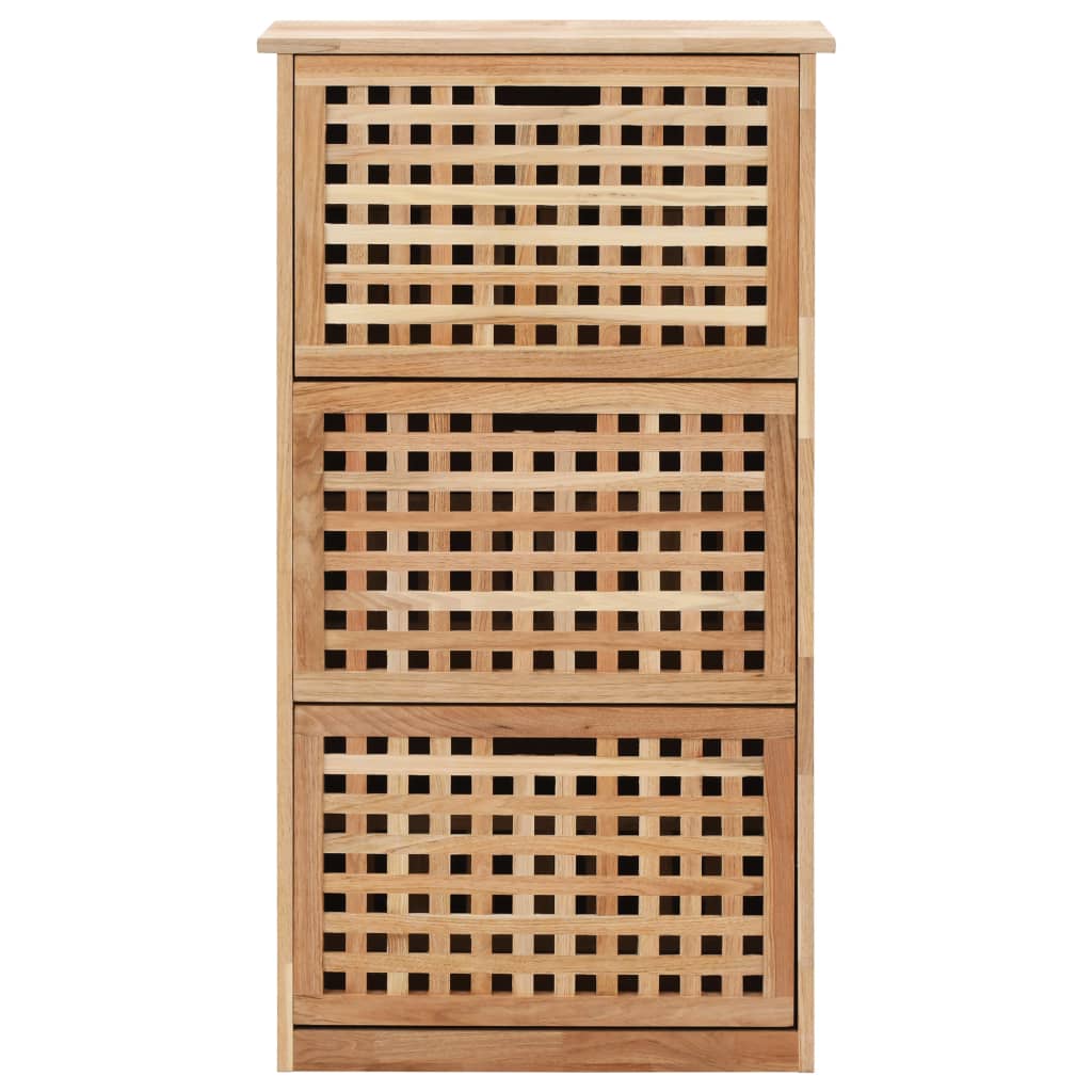 Skoskap 55x20x104 cm heltre valnøtt