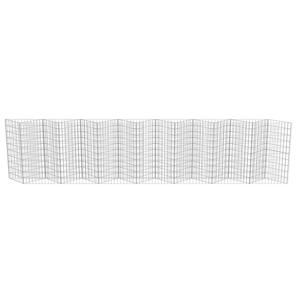 Gabion galvanisert stål 450x30x100 cm