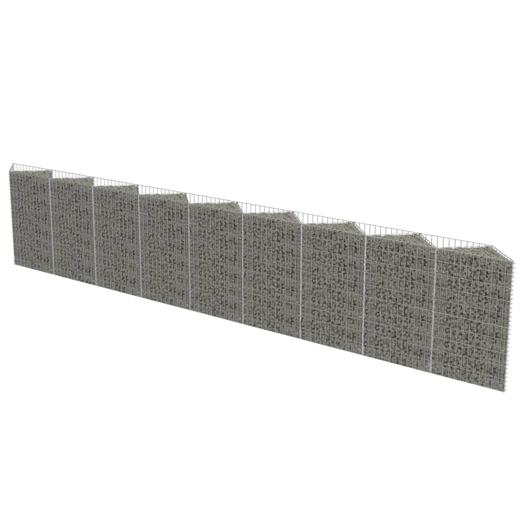 Gabion galvanisert stål 630x30x100 cm