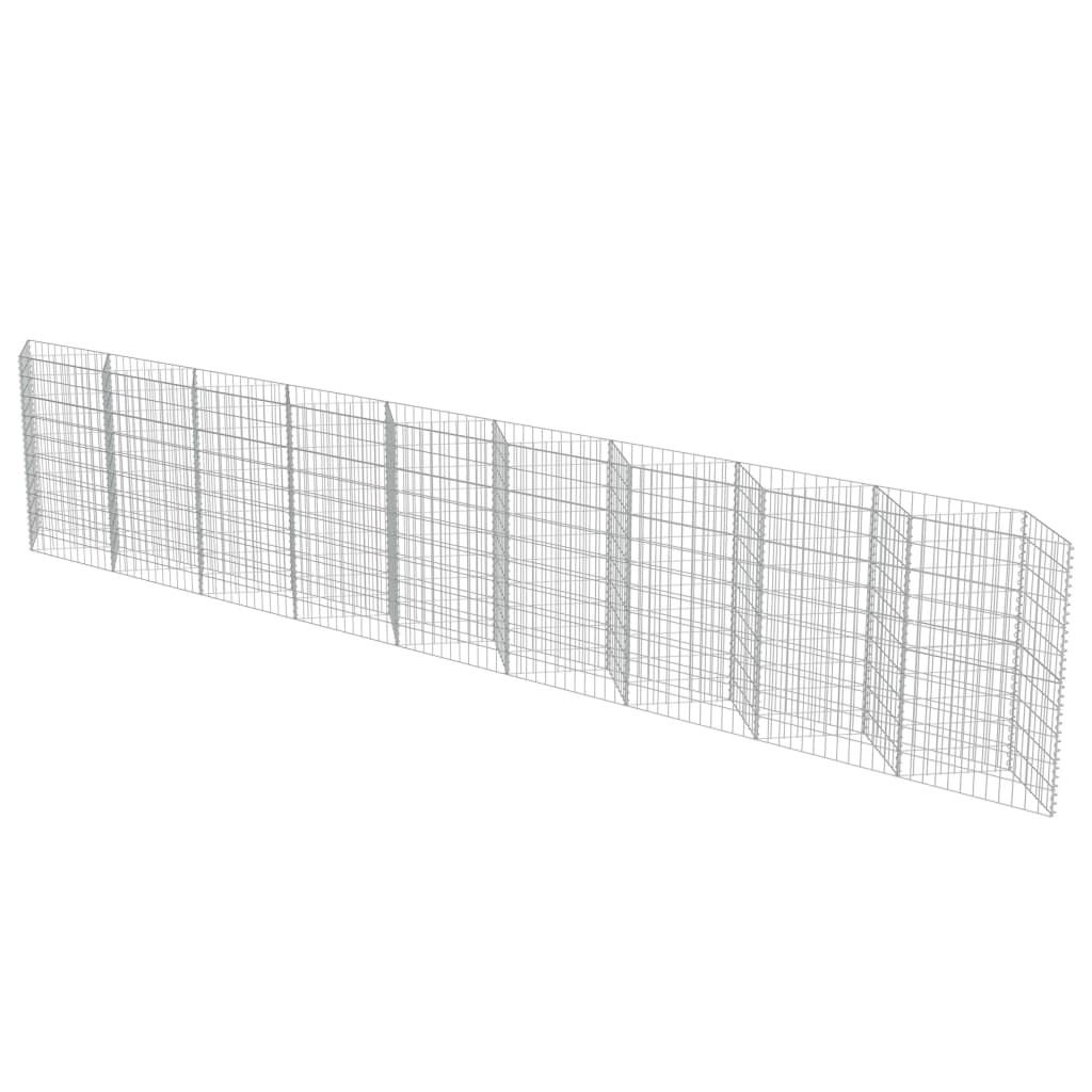 Gabion galvanisert stål 630x30x100 cm