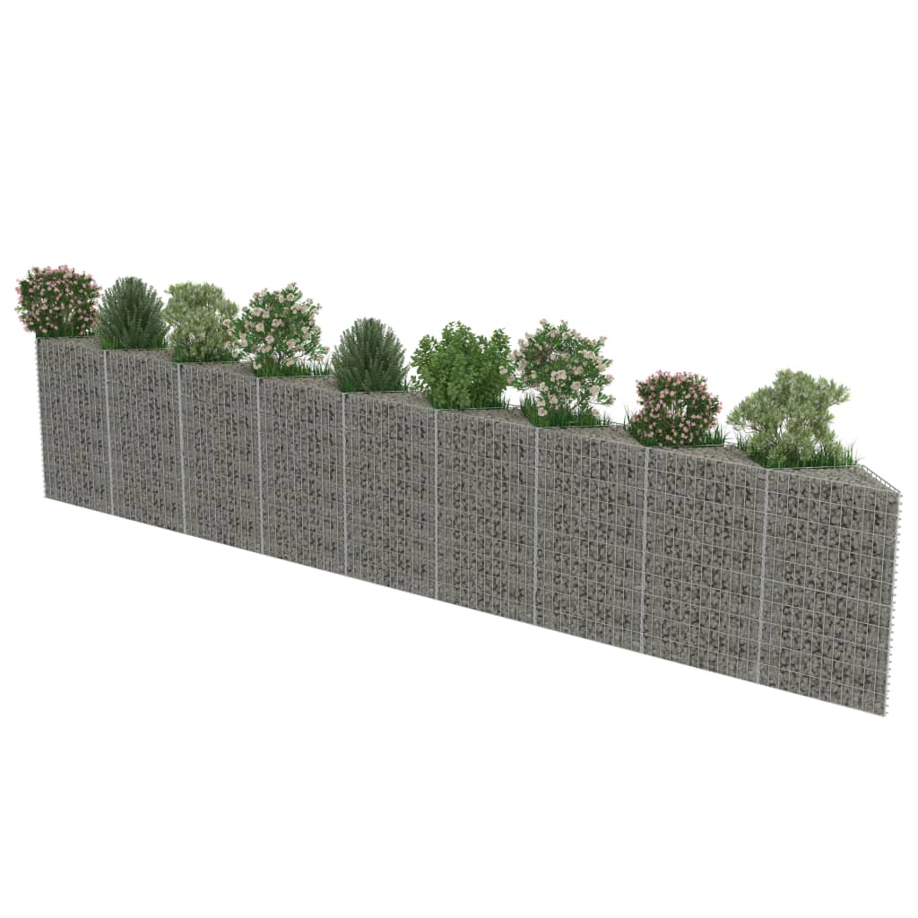 Gabion galvanisert stål 630x30x100 cm