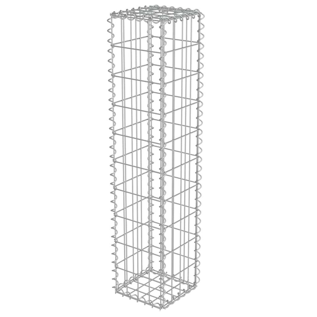 Gabion med topp- og bunndekke galvanisert stål 20x20x100 cm