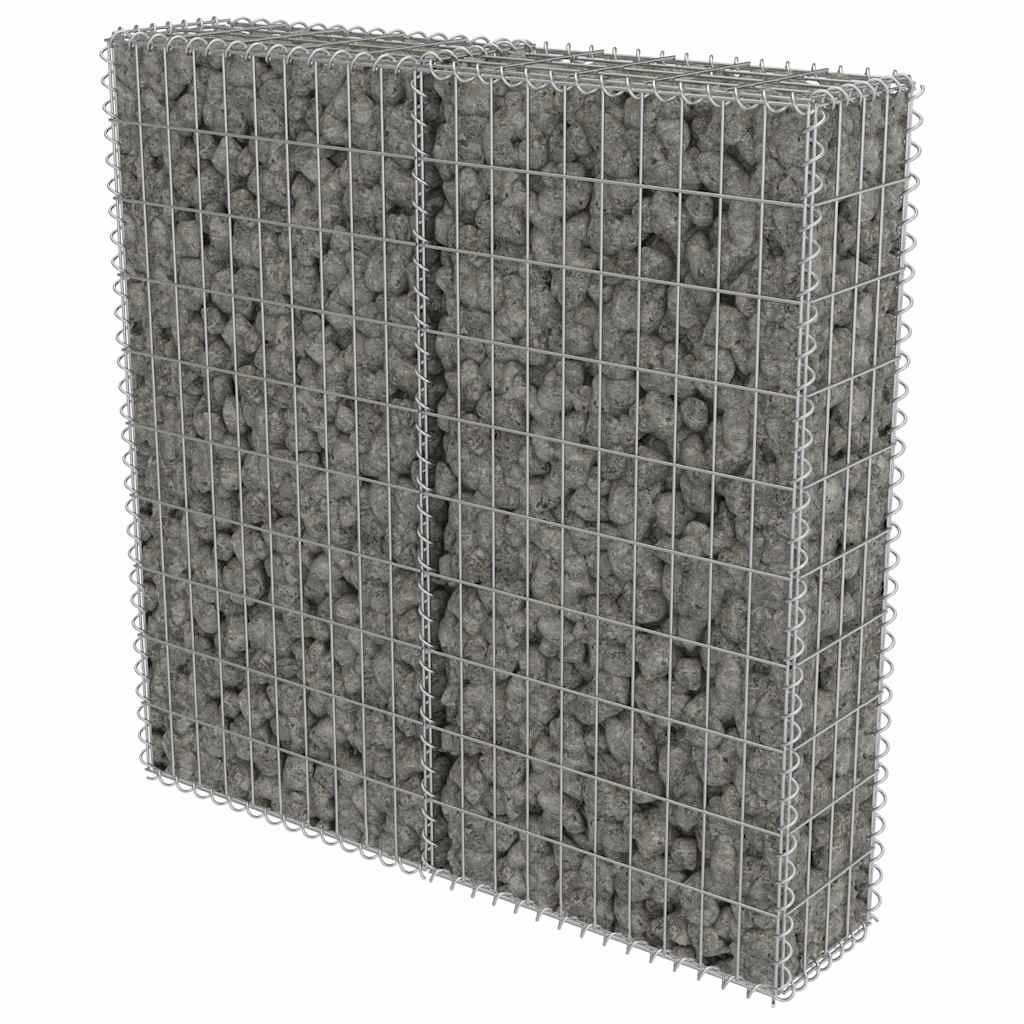 Gabion med deksler galvanisert stål 100x20x100 cm