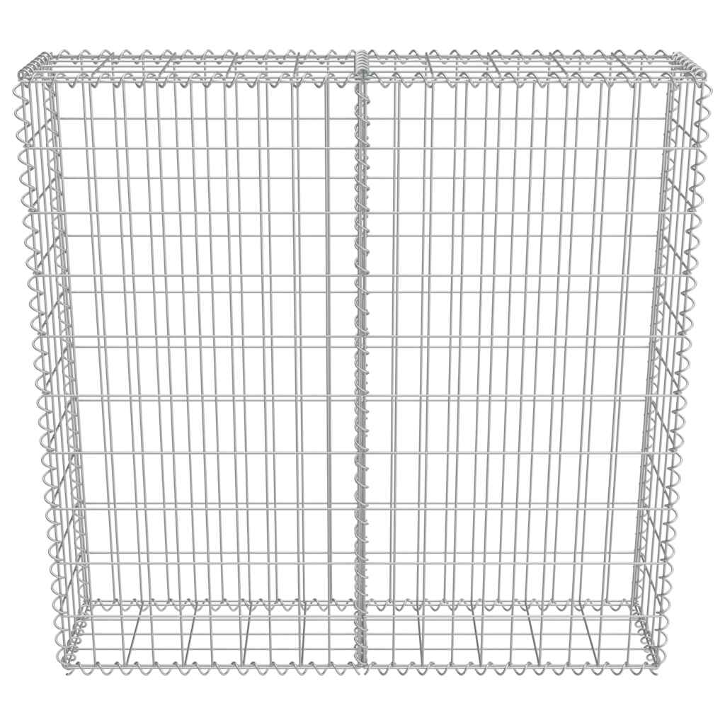Gabion med deksler galvanisert stål 100x20x100 cm