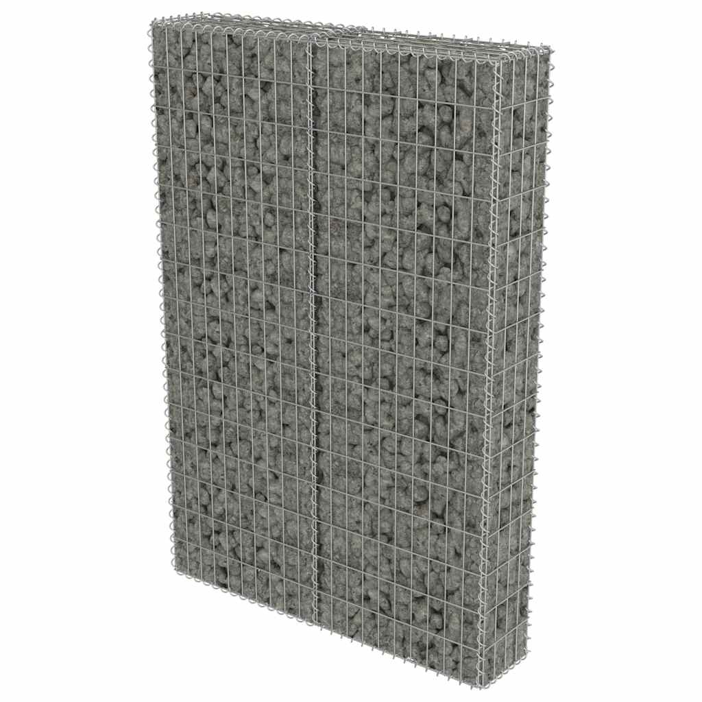 Gabion med topp- og bunndekke galvanisert stål 100x20x150 cm