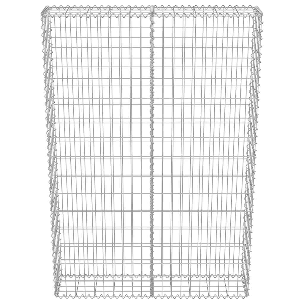 Gabion med topp- og bunndekke galvanisert stål 100x20x150 cm