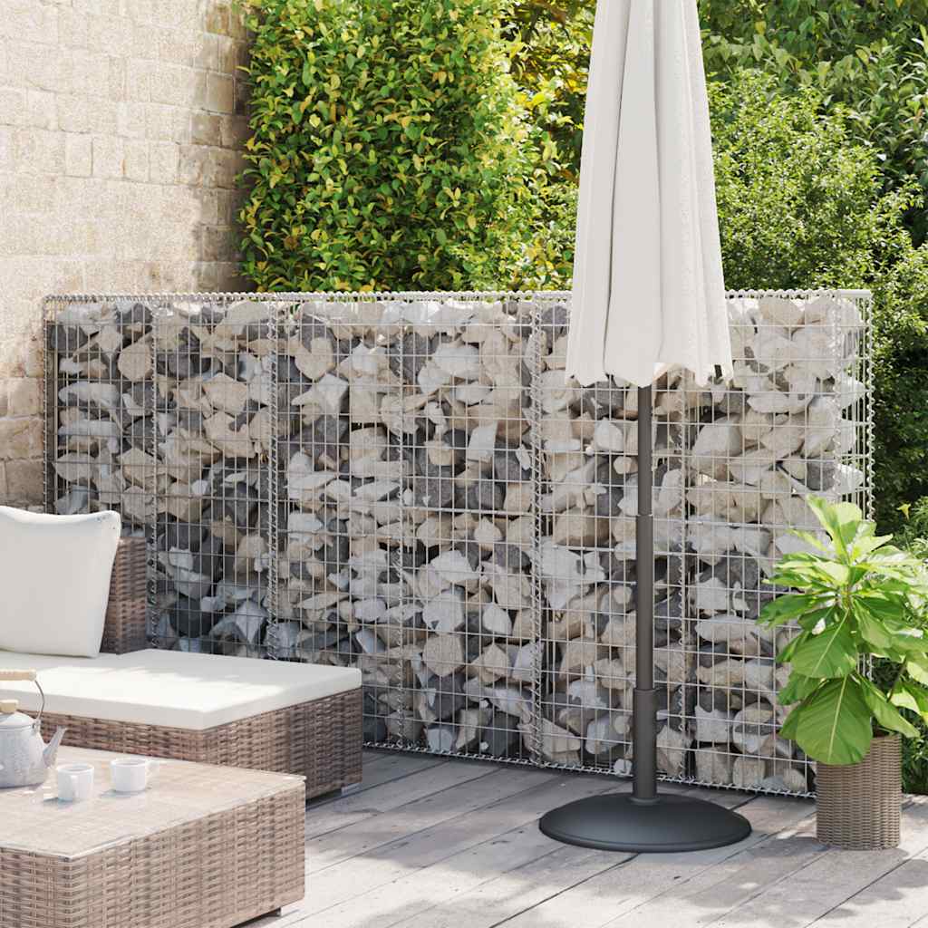 Gabion med topp- og bunndekke galvanisert stål 100x20x150 cm