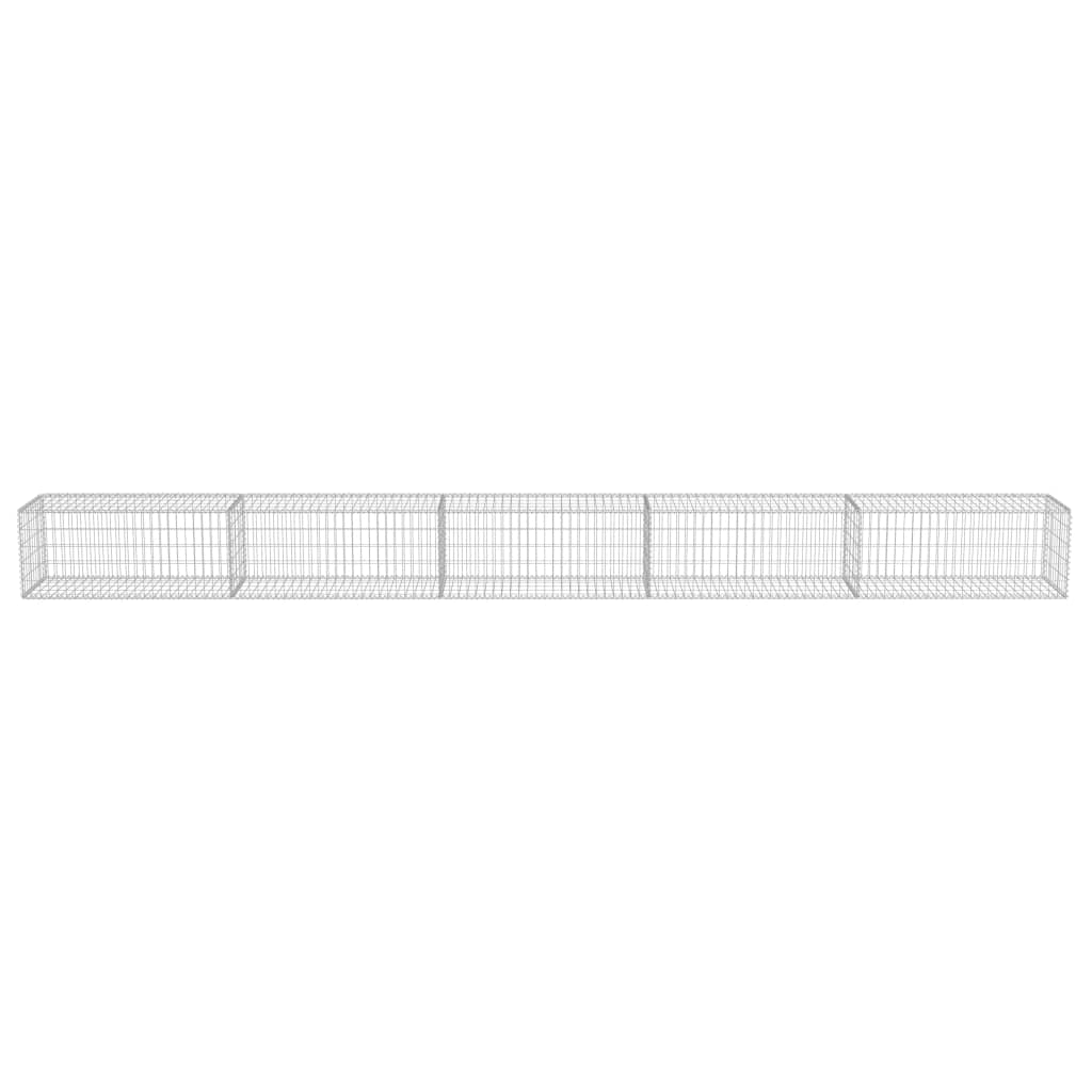 Gabion med topp- og bunnlokk galvanisert stål 600x50x50 cm