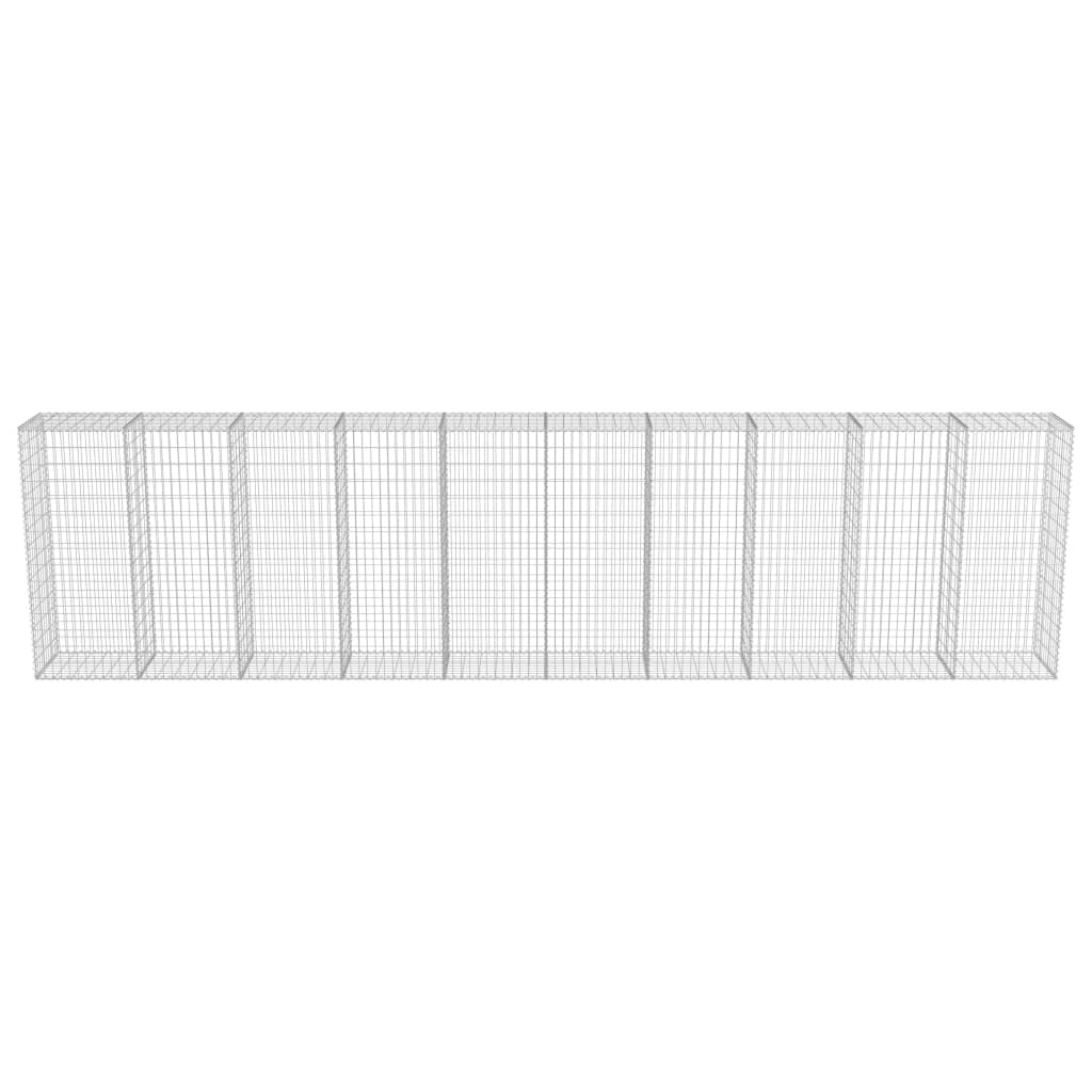 Gabion med topp- og bunndekke galvanisert stål 600x50x150 cm