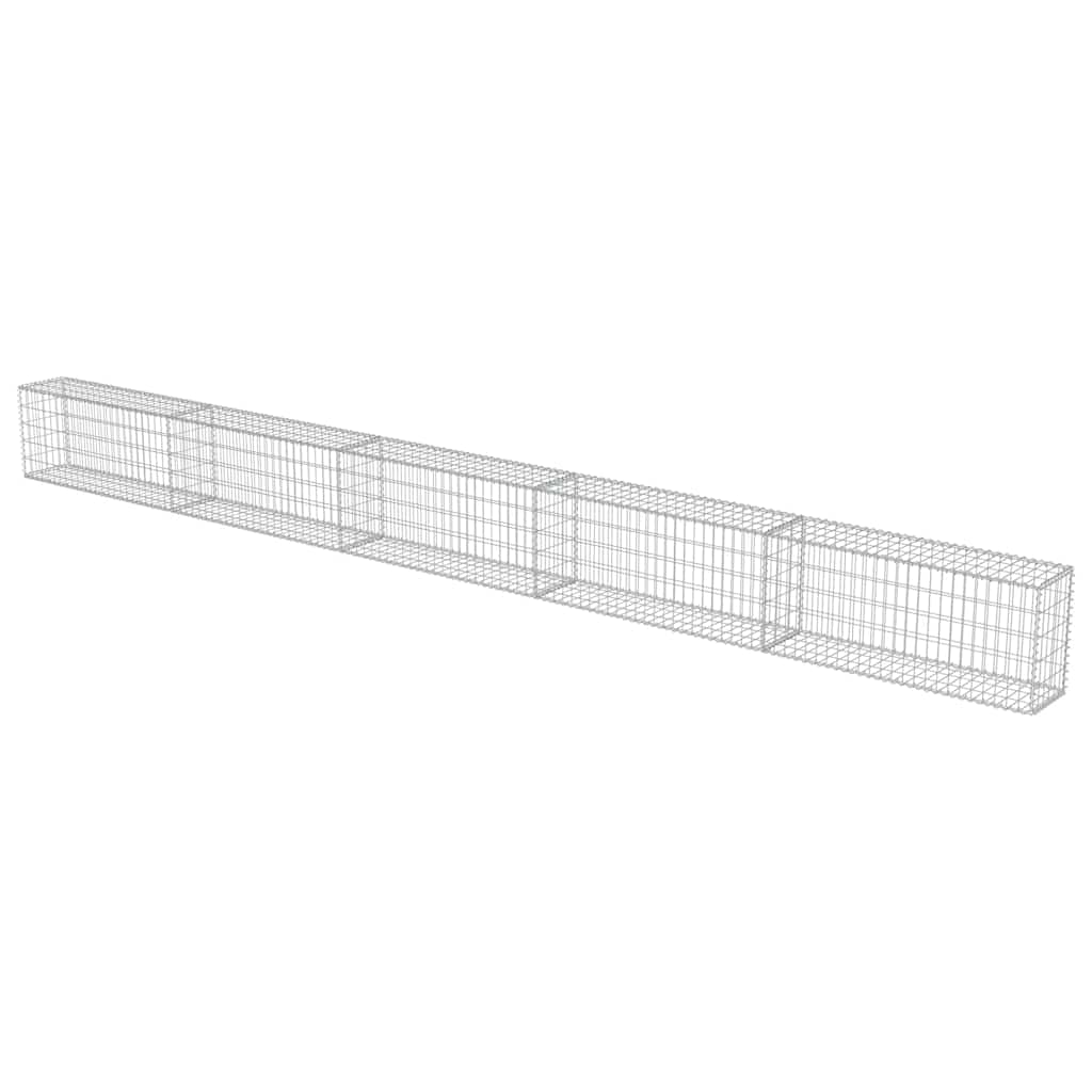 Gabion med topp- og bunndekke galvanisert stål 600x30x50 cm