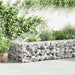 Gabion med topp- og bunndekke galvanisert stål 600x30x50 cm