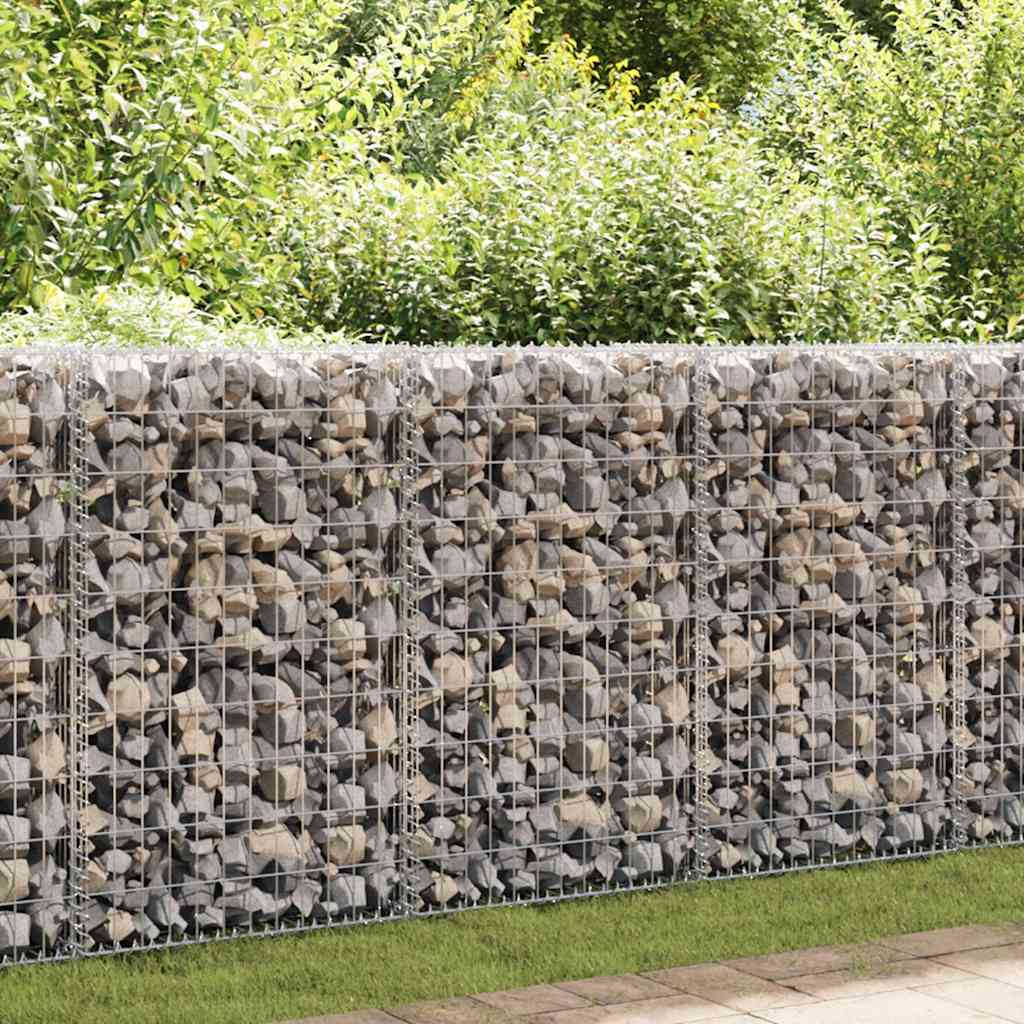 Gabion med topp- og bunndekke galvanisert stål 600x30x100 cm