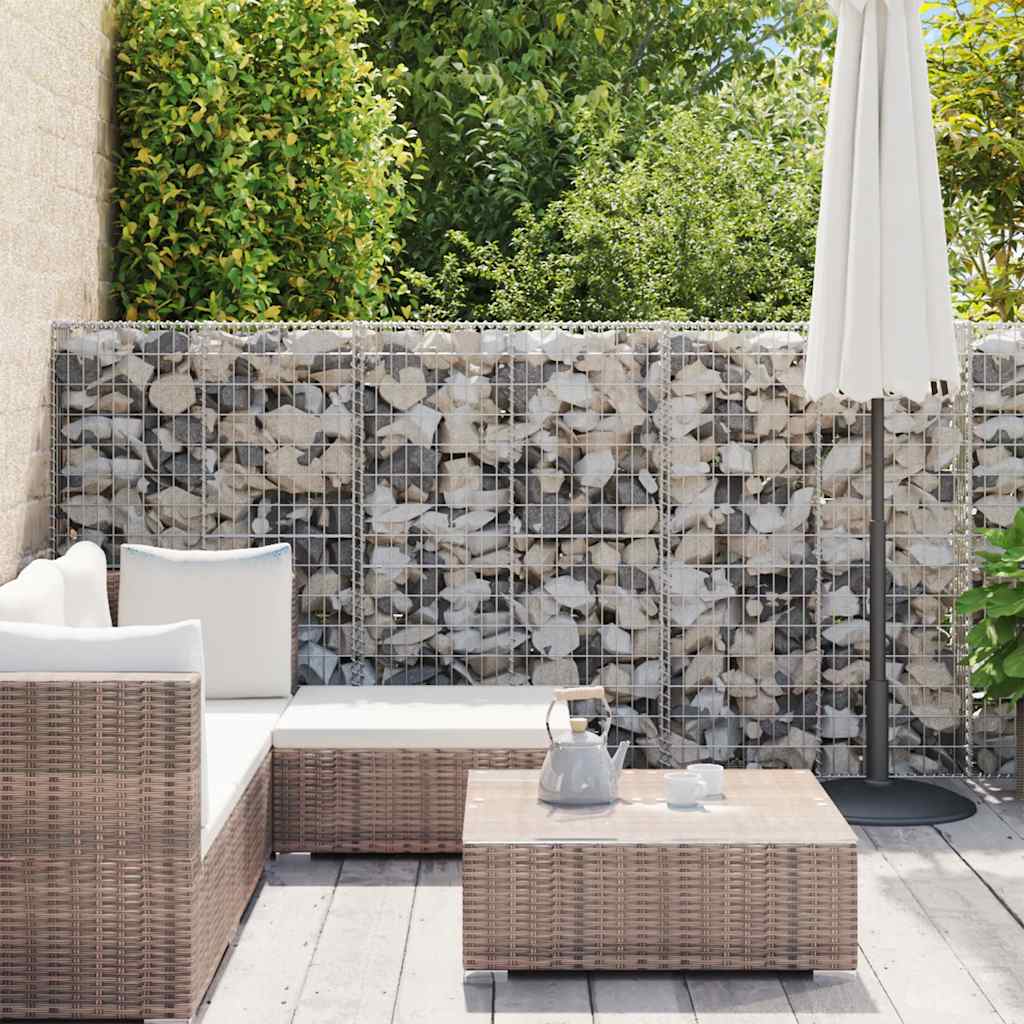Gabion med topp- og bunndekke galvanisert stål 900x50x150 cm vidaXL