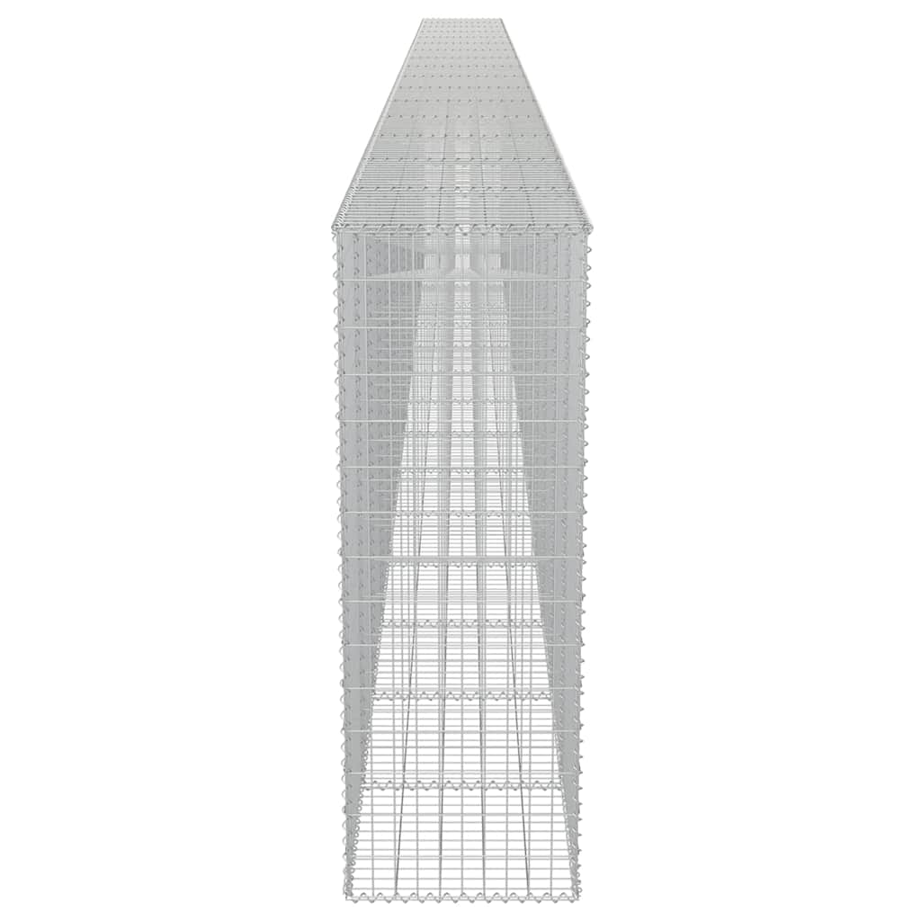 Gabion med topp- og bunndekke galvanisert stål 900x50x150 cm vidaXL