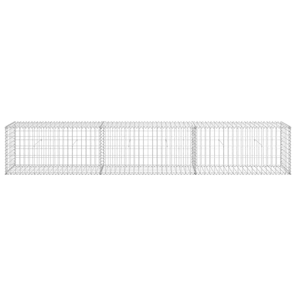 Gabion med topp- og bunnlokk galvanisert stål 300x50x50 cm