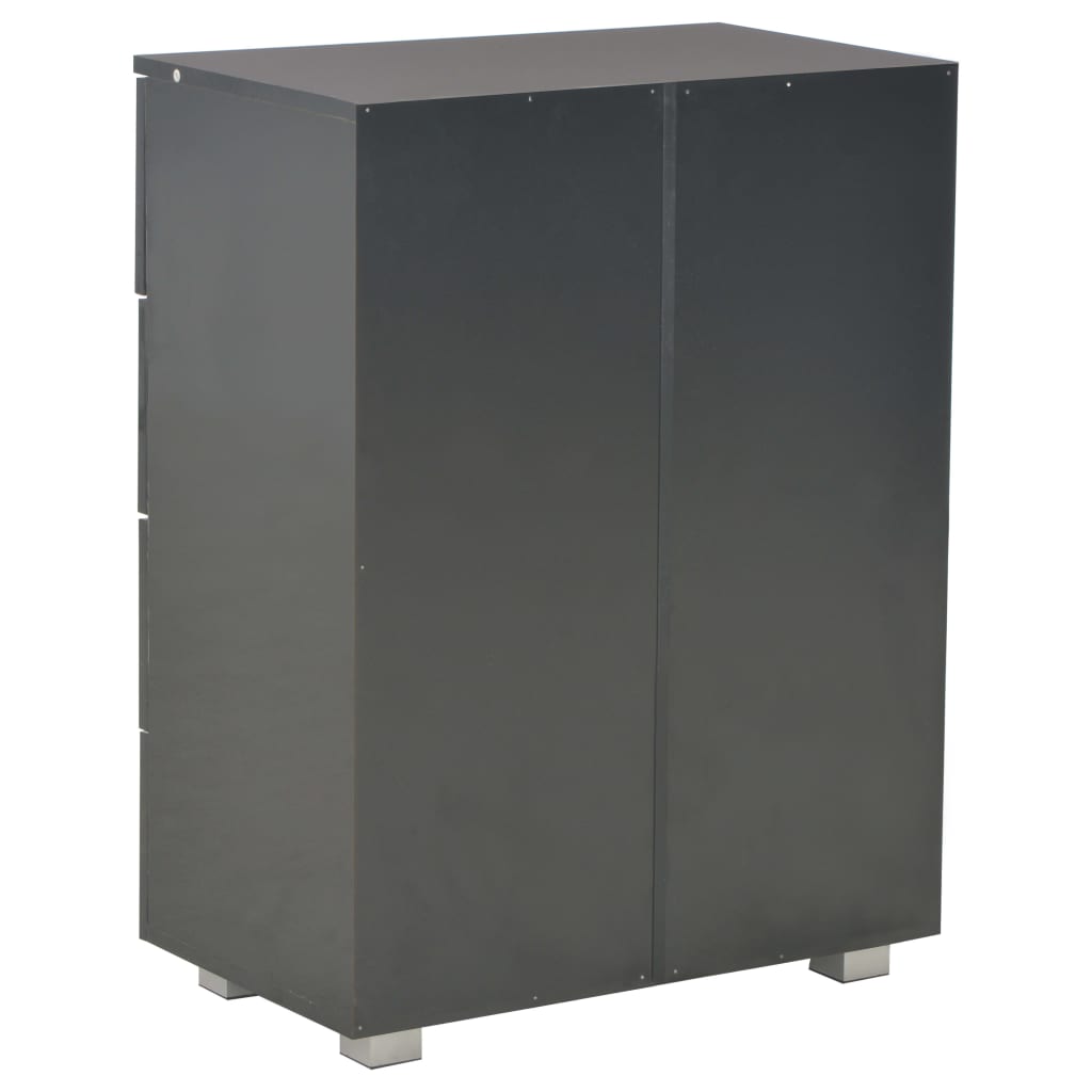 Skjenk høyglans svart 60x35x80 cm sponplate