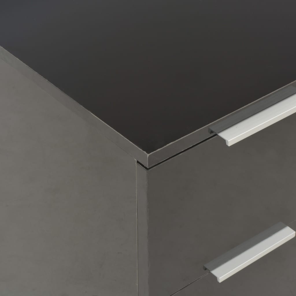 Skjenk høyglans svart 60x35x80 cm sponplate