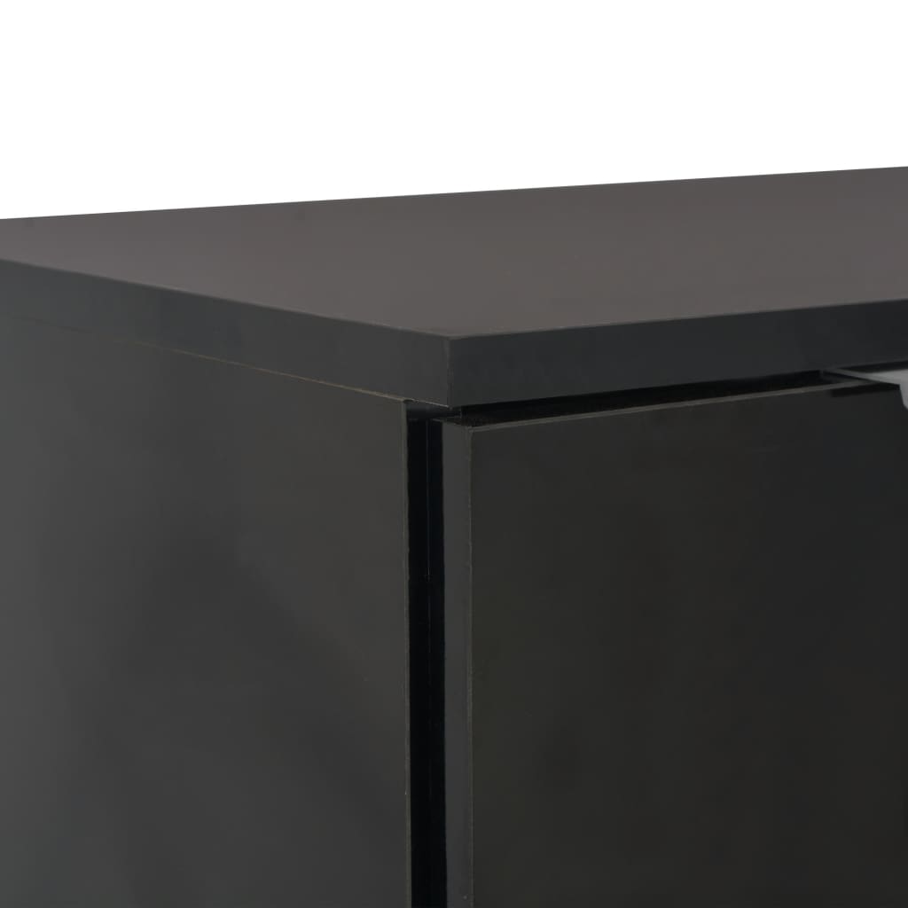 Skjenk høyglans svart 71x35x80 cm sponplate