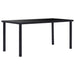 Spisebord svart 160x80x75 cm herdet glass