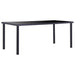 Spisebord svart 180x90x75 cm herdet glass
