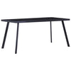 Spisebord svart 180x90x75 cm herdet glass