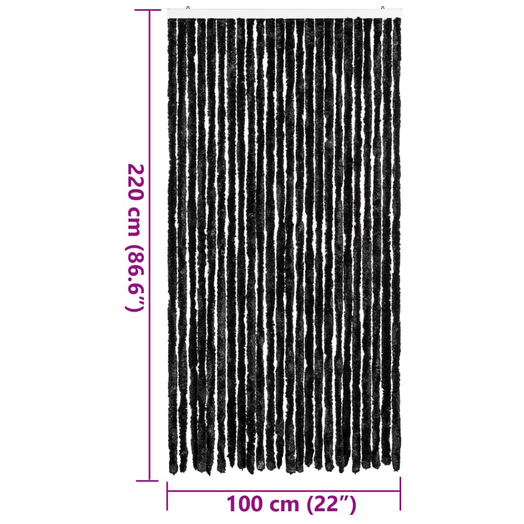 Insektgardin antrasitt 100x220 cm Chenille