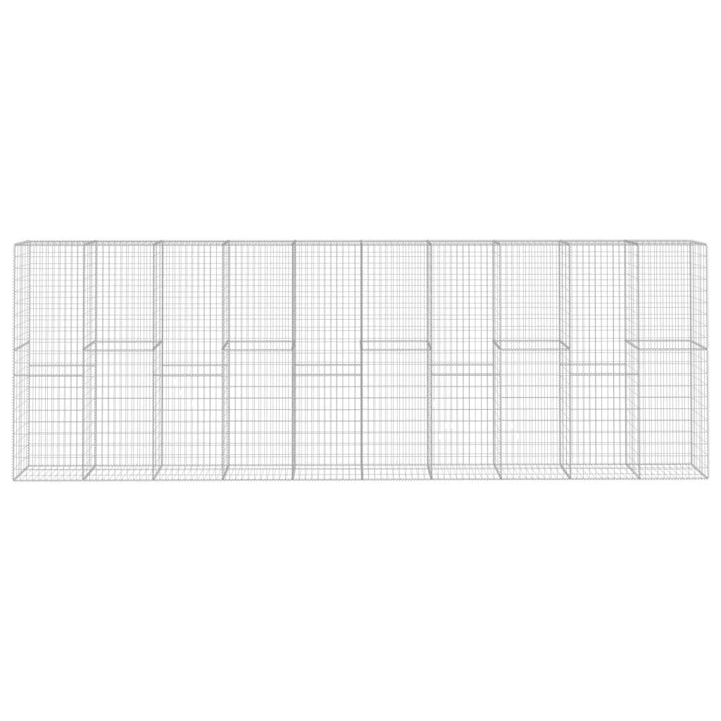 Gabionvegg med deksel galvanisert stål 600x50x200 cm