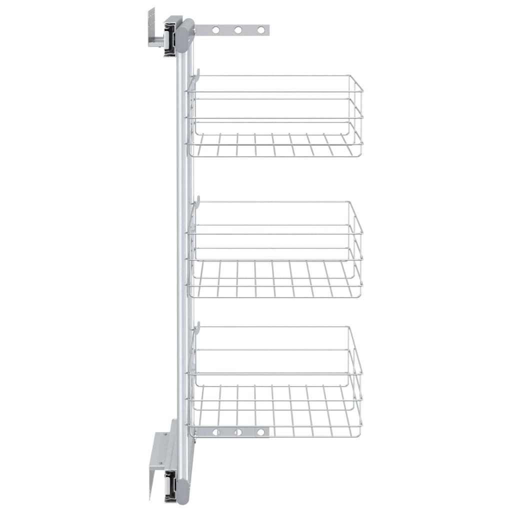 Uttrekkbare kurvskuffer 3 etasjer 47x25x56 cm