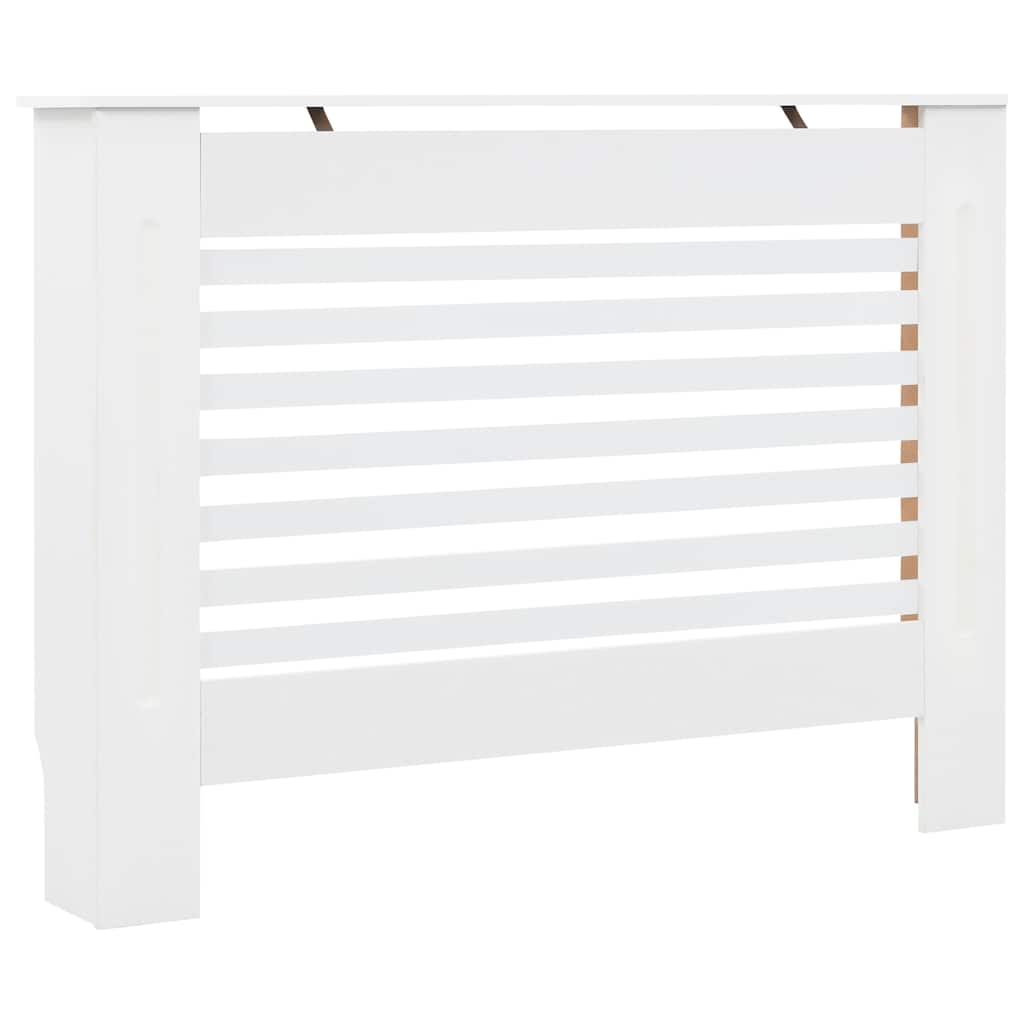 Radiatordeksel hvit 112x19x81,5 cm MDF