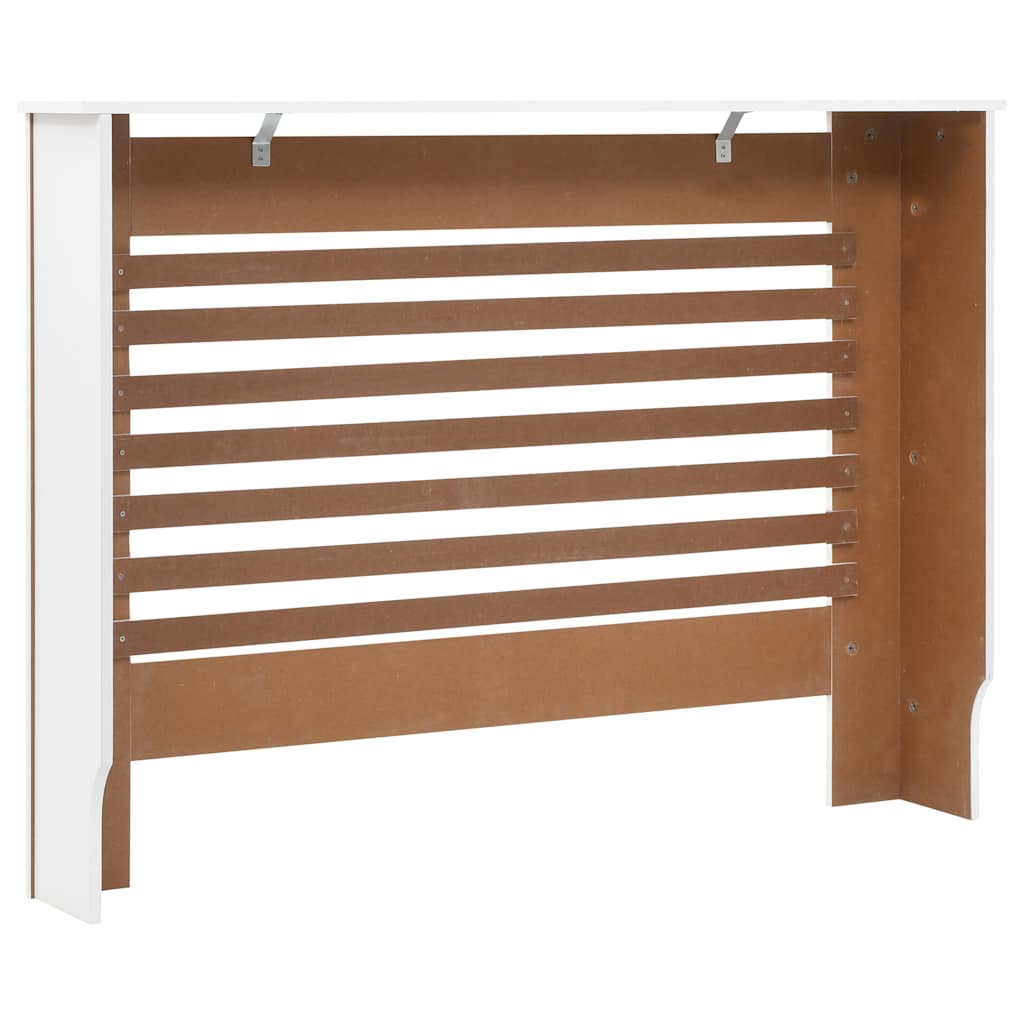 Radiatordeksel hvit 112x19x81,5 cm MDF