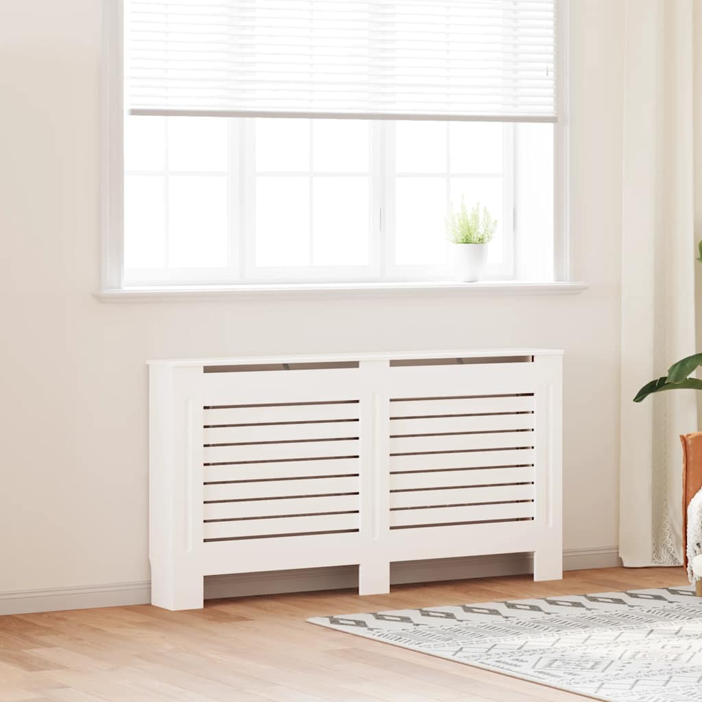 Radiatordeksel hvit 152x19x81,5 cm MDF vidaXL